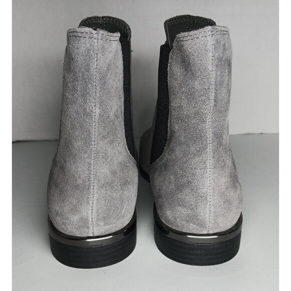 Nine West Womens 8M Agate Chelsea Ankle Boot Gray Suede Leather Bootie LKNW - Picture 3 of 10